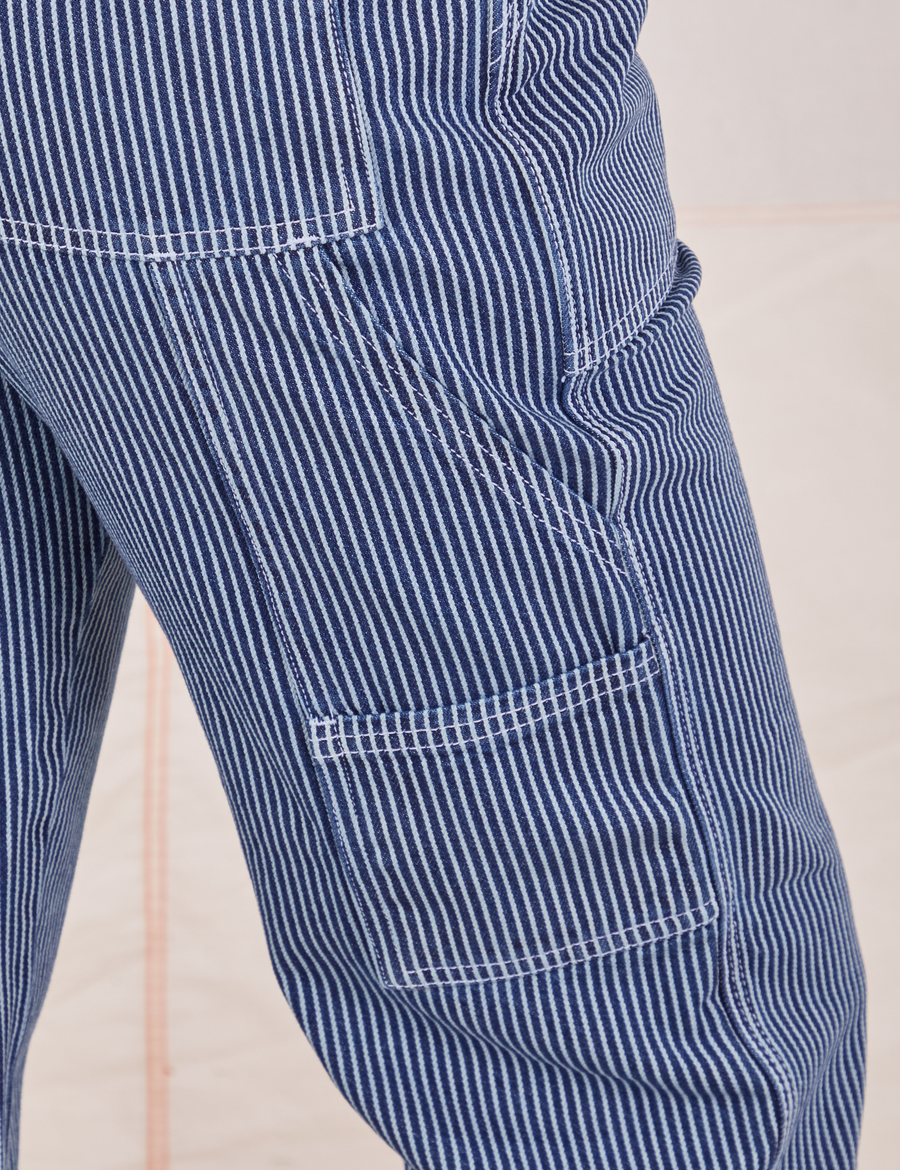Carpenter Jeans in Railroad Stripes pockets close up
