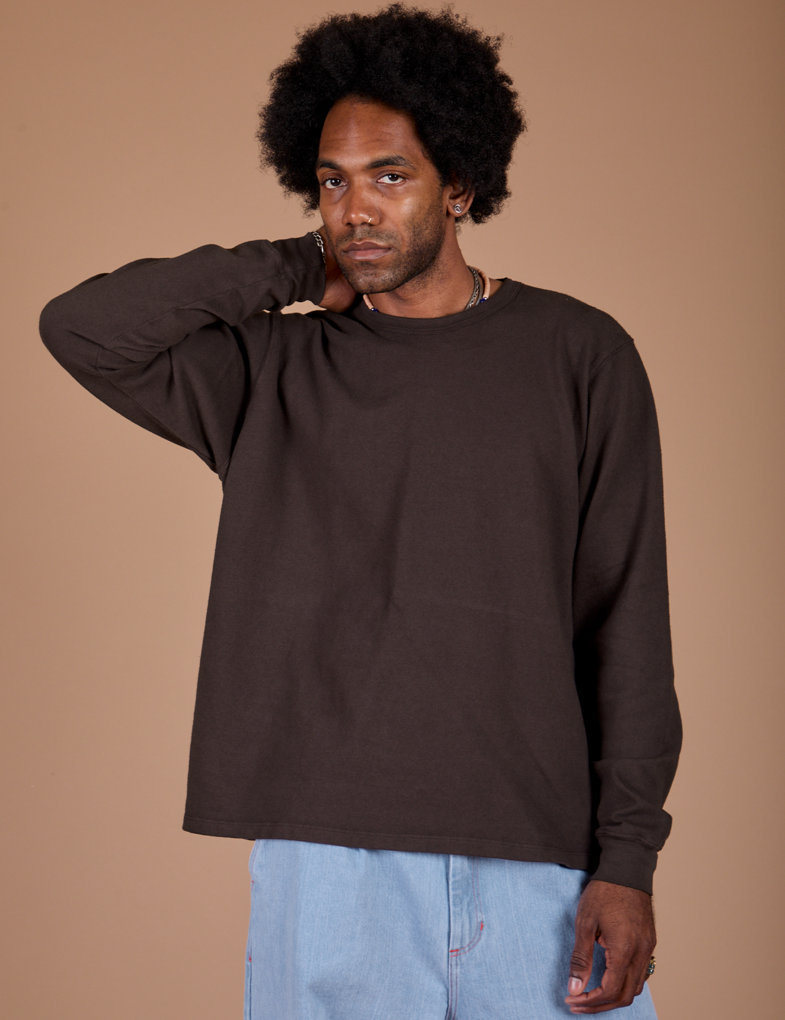 Long Sleeve Burly Tee - Espresso Brown