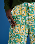 Longline Work Shorts - Spring Quilt Print