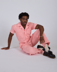 Short Sleeve Jumpsuit - Baby Pink