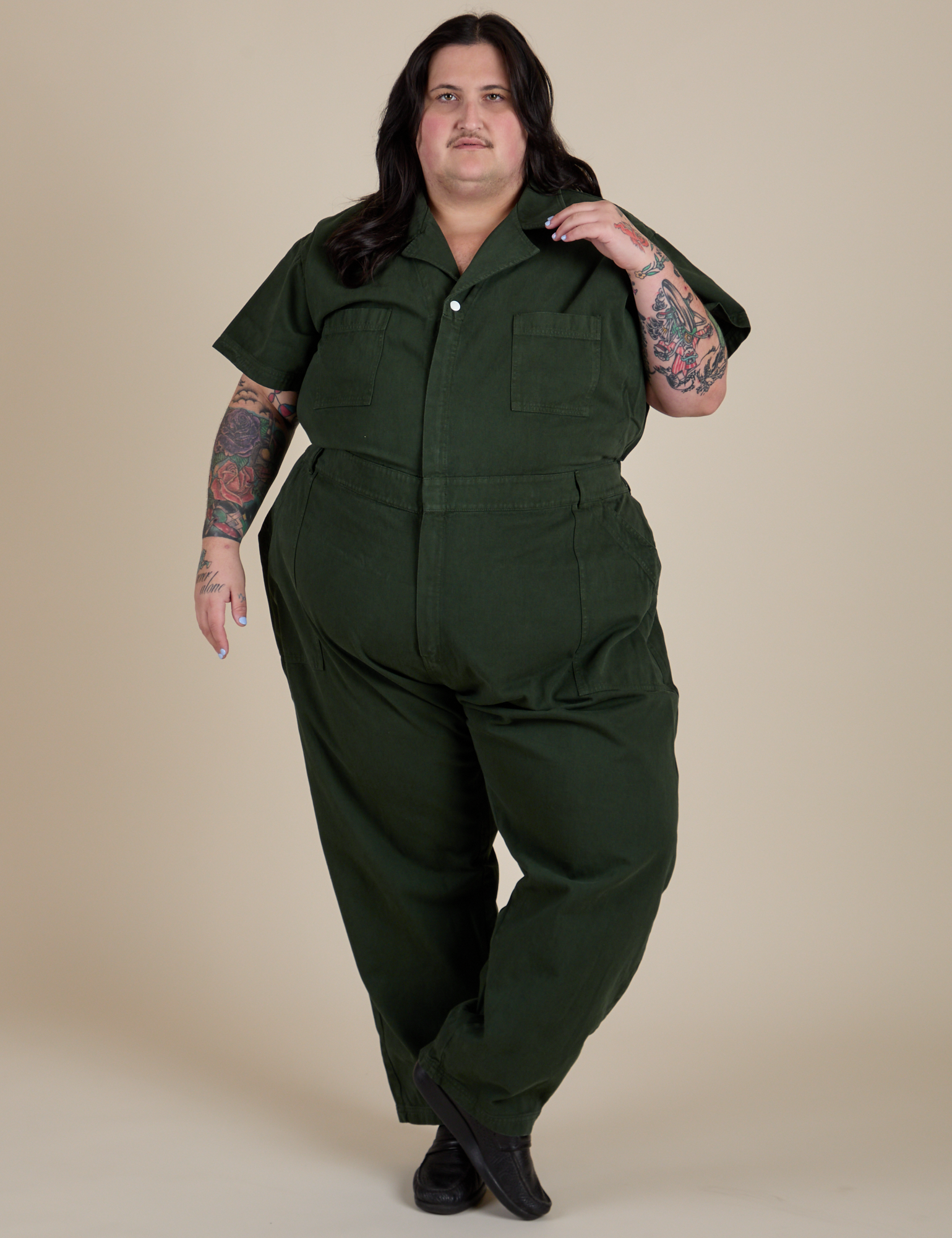 Short Sleeve Jumpsuit - Swamp Green – BIG BUD PRESS