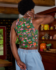 Cropped Tank Top in Kitchen Collection back view on Jerrod
