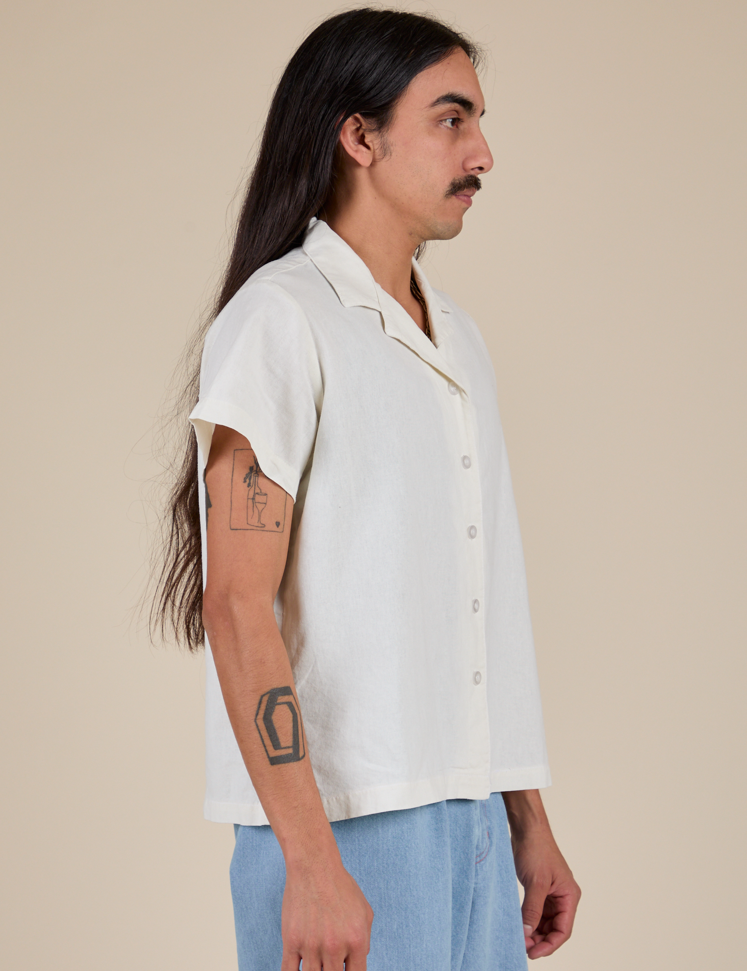 Pantry Button-Up - Vintage Tee White