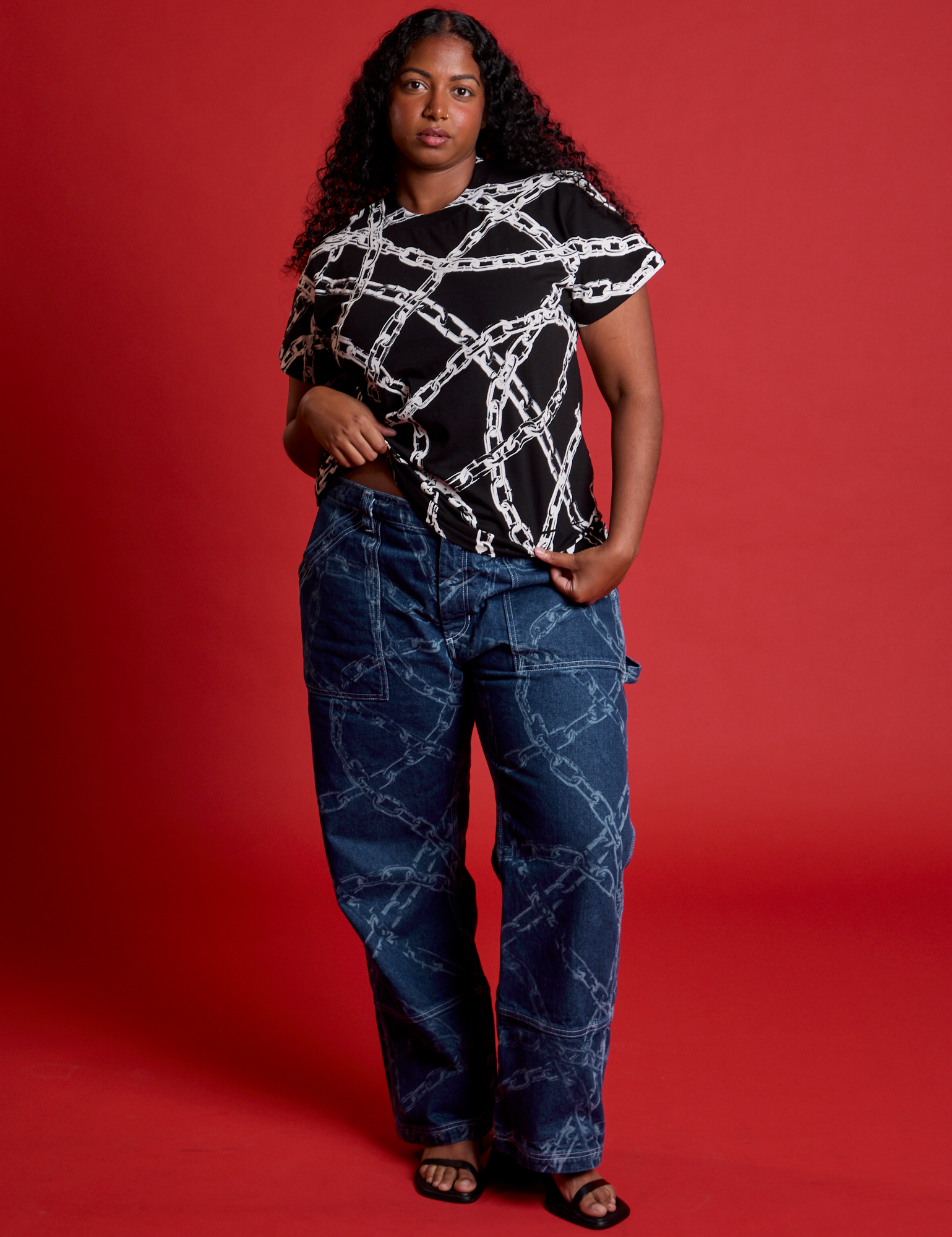 Mid-Rise Carpenter Jeans - Chain Link