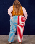 4-Way Stripe Work Pants back view on Catie
