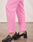 Pencil Pants in Bubblegum Pink pant leg side view close up on Tiara