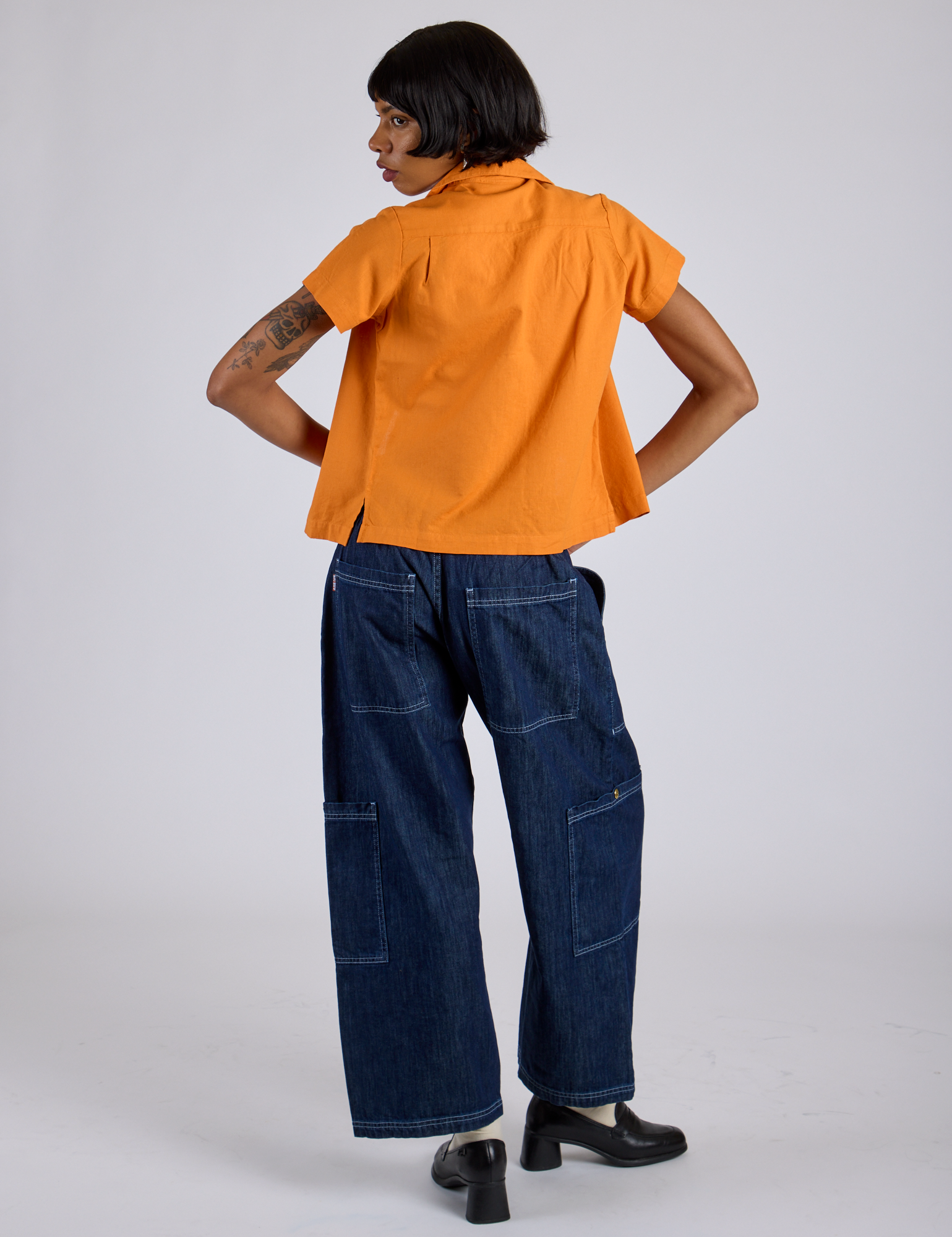 Pantry Button-Up - Creamsicle Orange