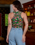Kitchen Collection Racerback Tank back view on Alex