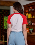 Short Sleeve Raglan Tee - Tomatoes