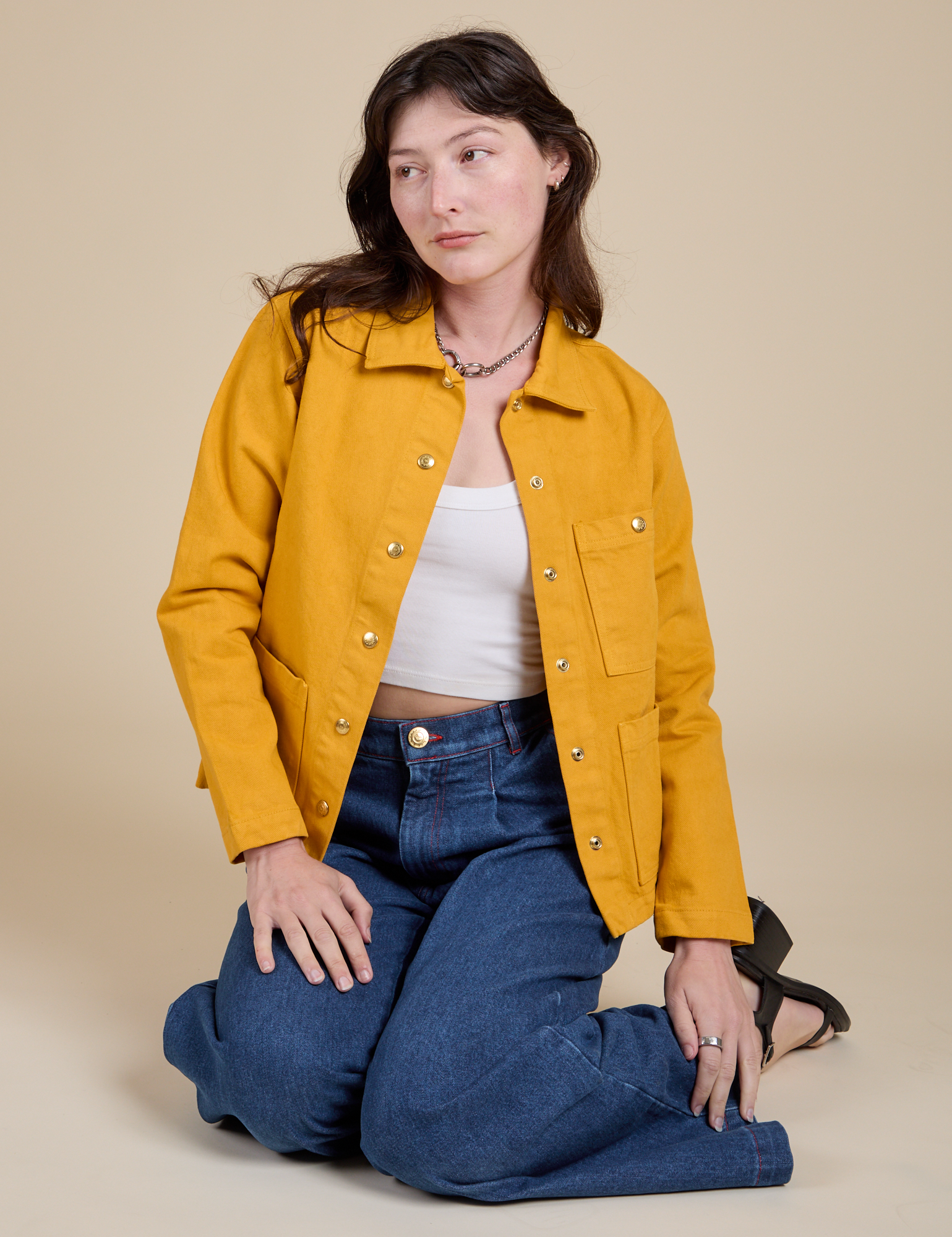 Denim Work Jacket - Mustard Yellow – BIG BUD PRESS