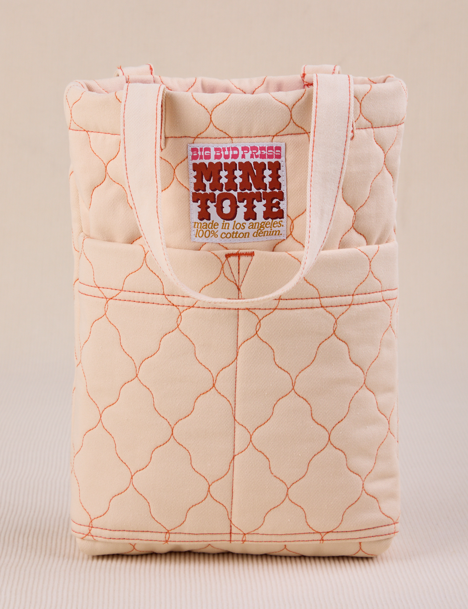 Quilted Mini Tote in Vintage Tee Off-White