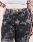 Front close up of Black Magic Waters Work Pants worn by Sydney