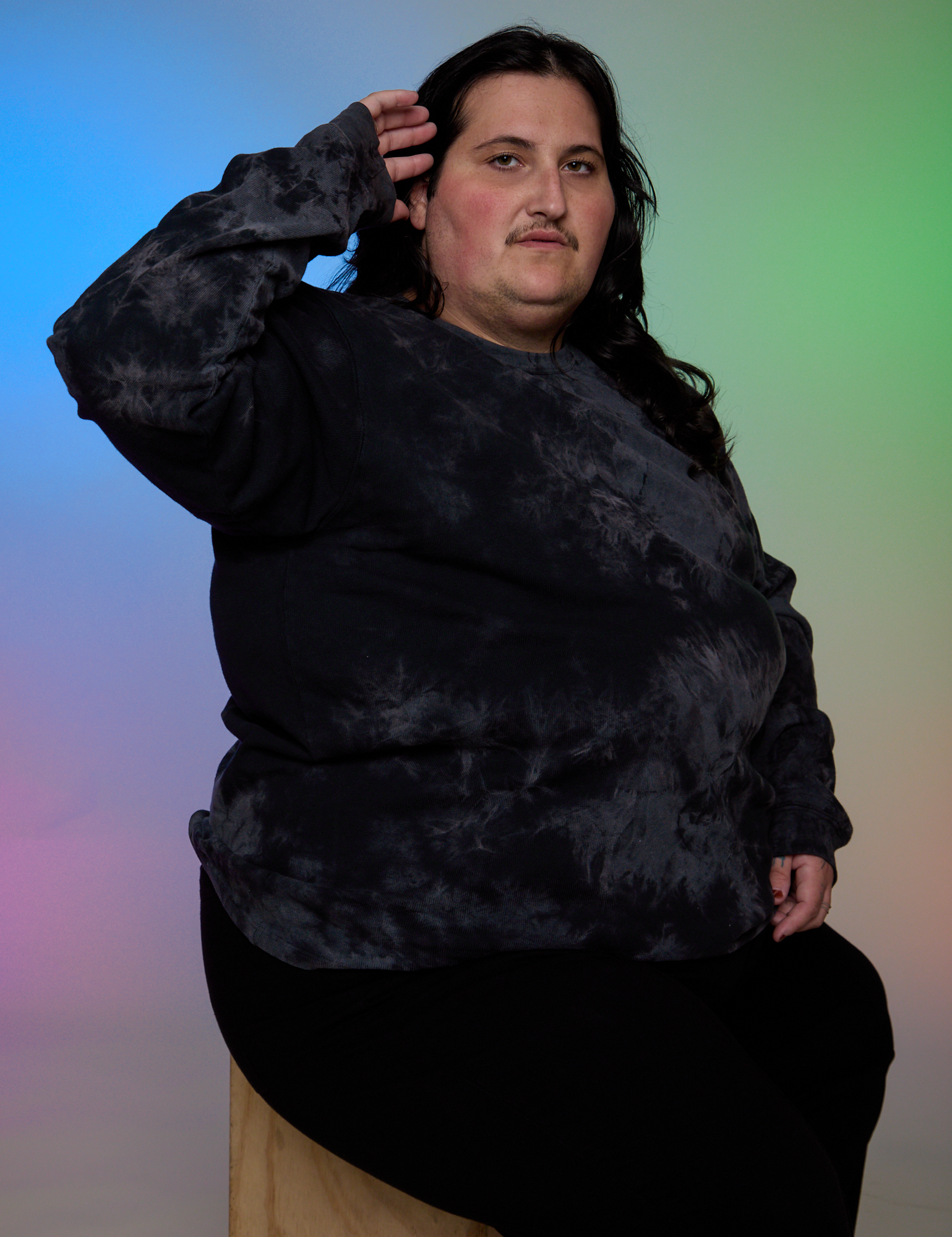 Magic Waters Long Sleeve Burly Tee in Black worn on Sam