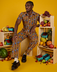 Short Sleeve Jumpsuit - Fruit Fantasy