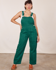 Tiara is 5'4" and wearing XS Original Overalls in Mono Hunter Green