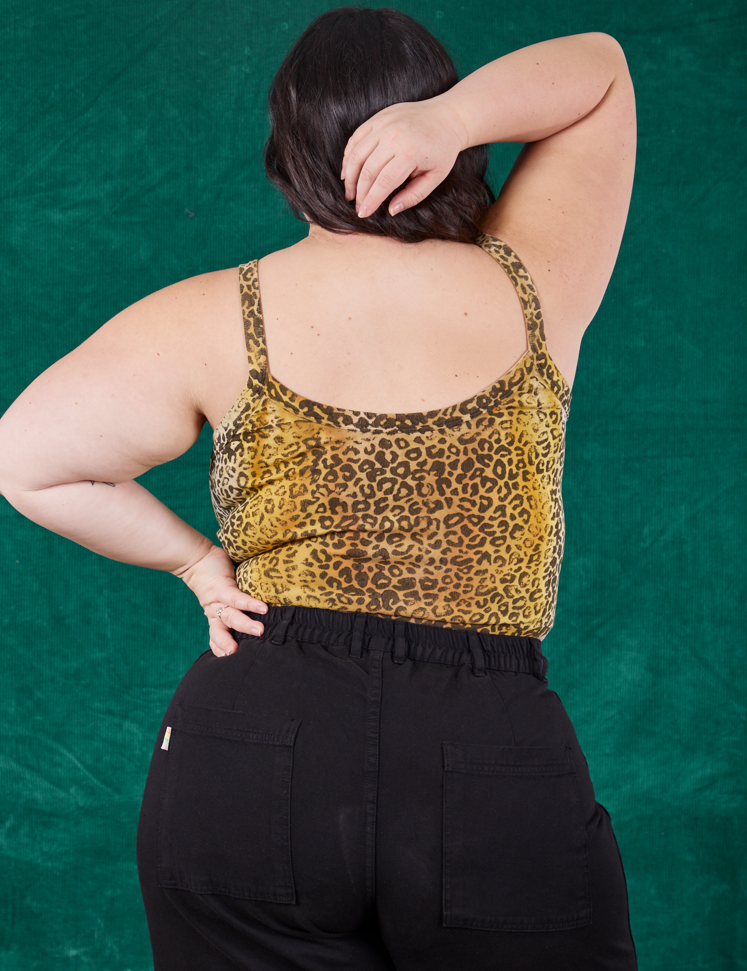 Back view of Leopard Cami on Ashley