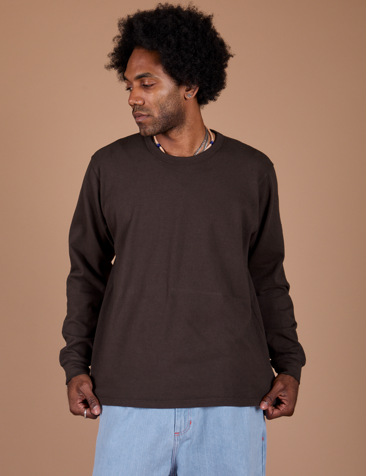 Long Sleeve Burly Tee - Espresso Brown