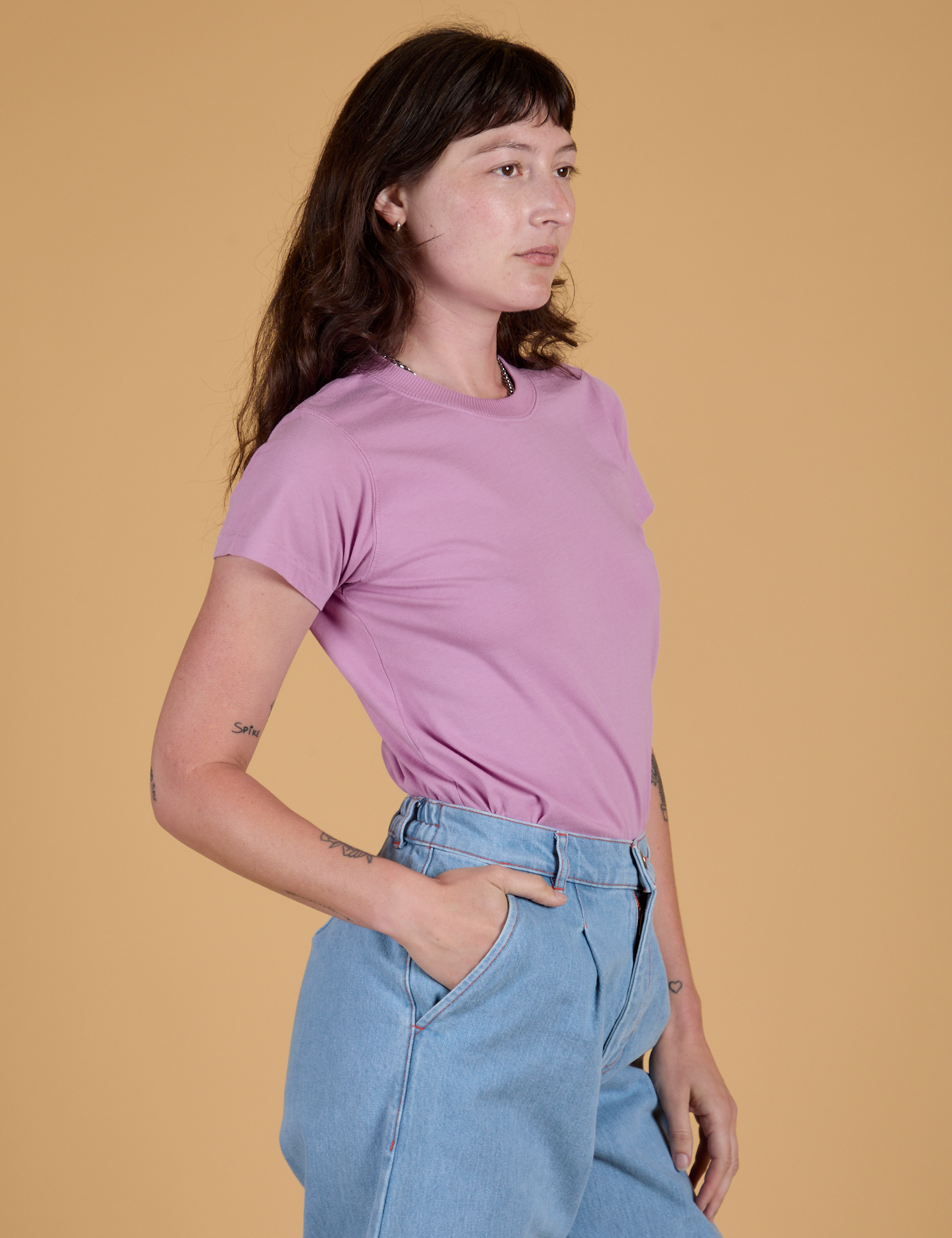 The Organic Vintage Tee - Lilac Purple