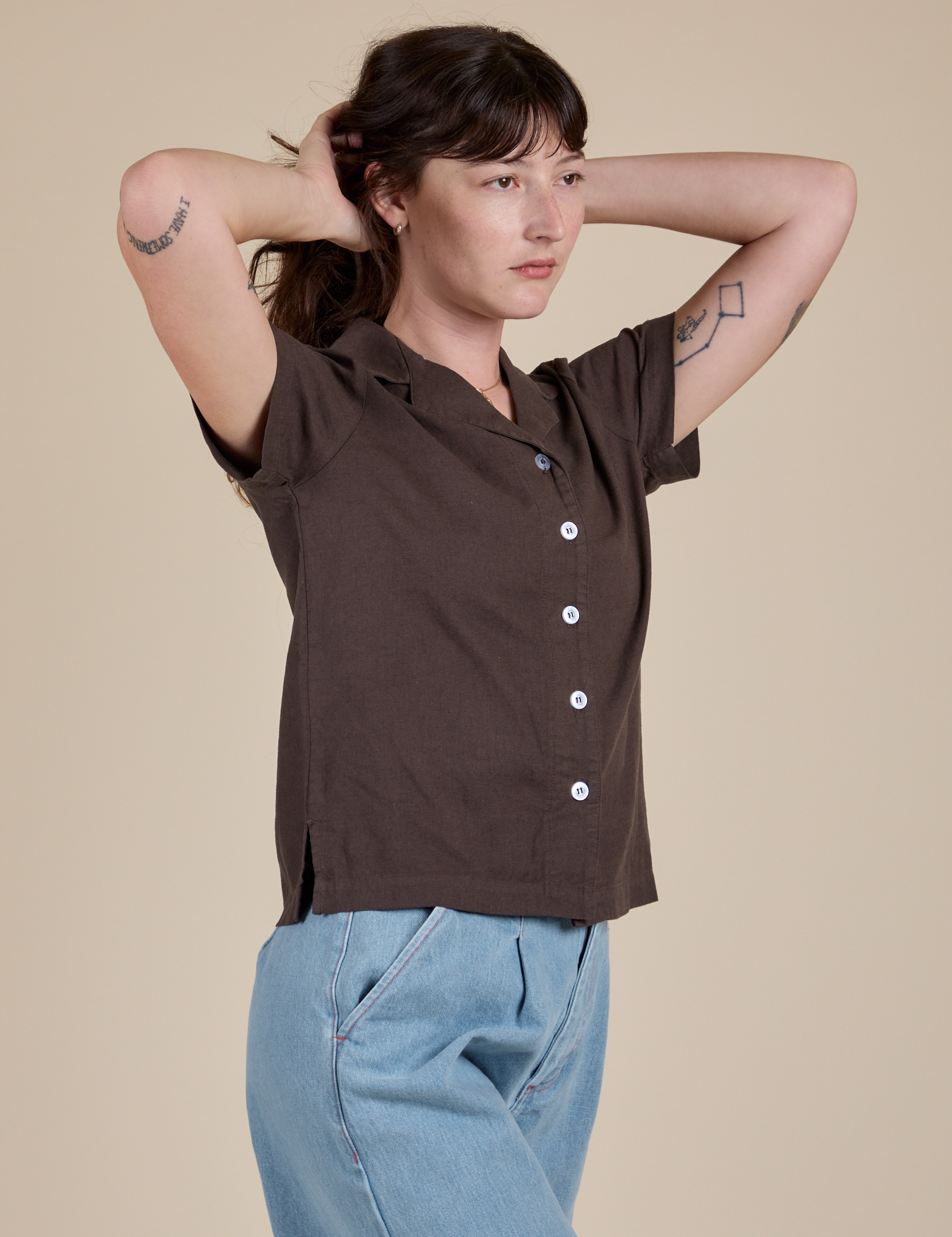 Pantry Button-Up - Espresso Brown