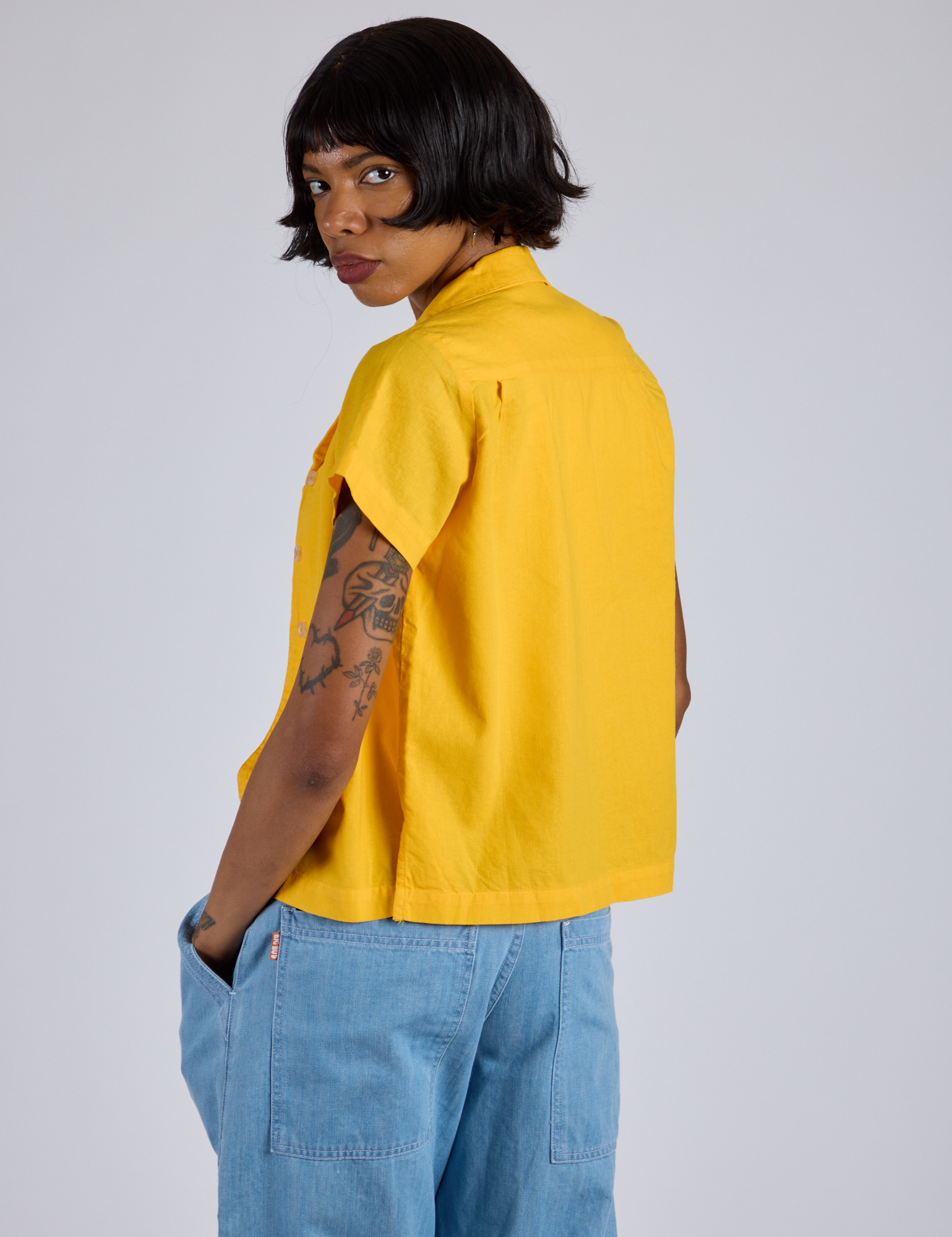 Pantry Button-Up - Sunshine Yellow