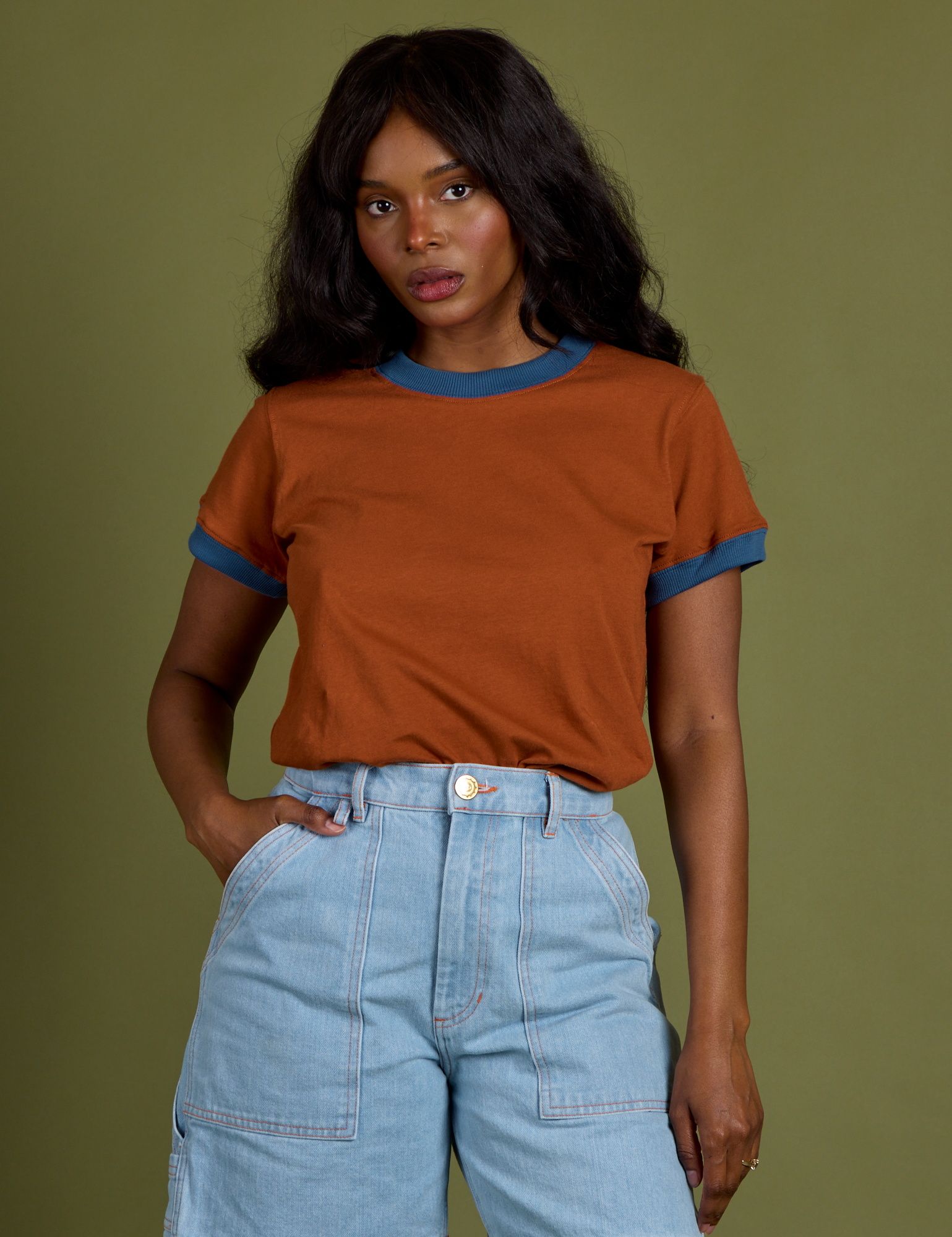 Vintage Ringer Tee - Burnt Terracotta