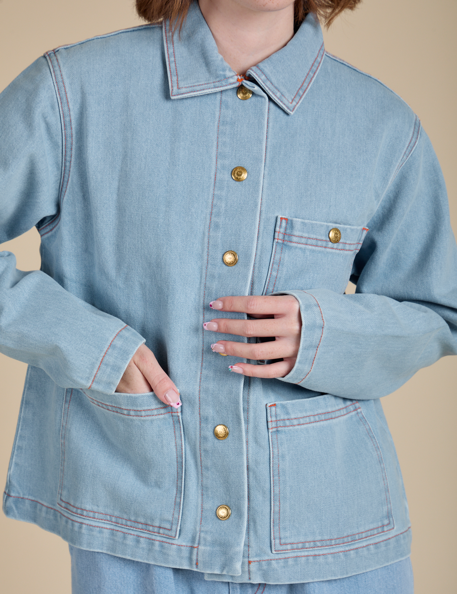 ジャケット・アウター selvedge denim big blouson indigo 40 beautiful people selvedge denim big blouson indigo - Mens | rroomm