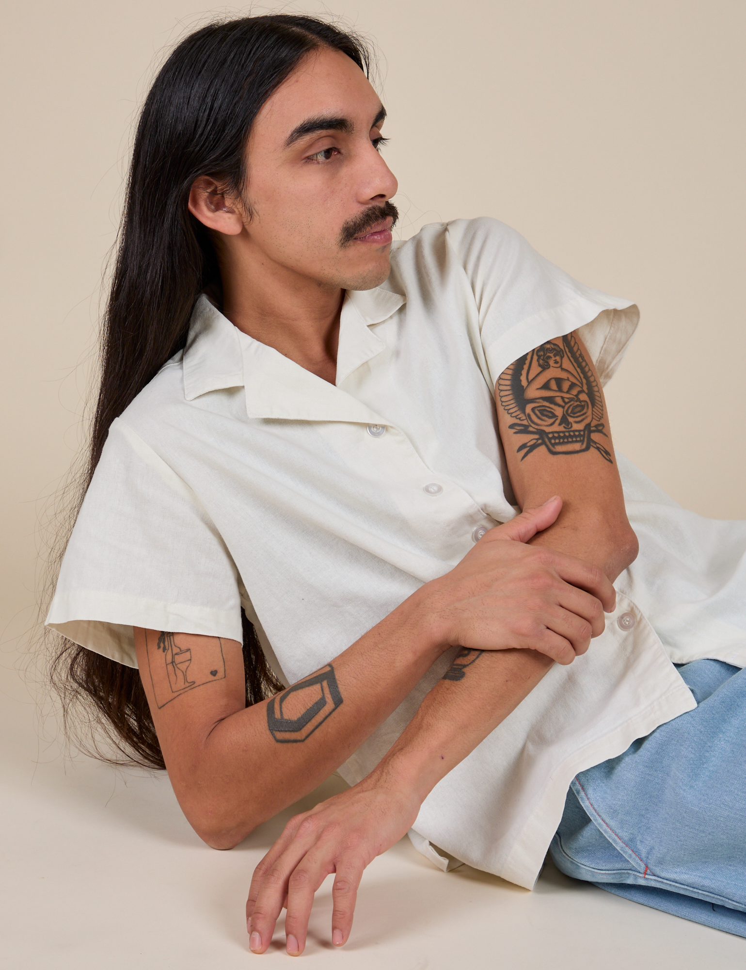 Pantry Button-Up - Vintage Tee White