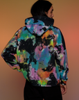 Oversized Hoodie in Rainbow Magic Waters back view on Anthony