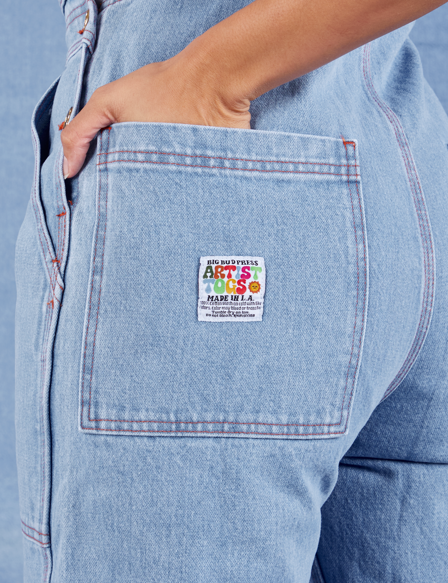 Indigo Denim Original Overalls - Light Wash – BIG BUD PRESS