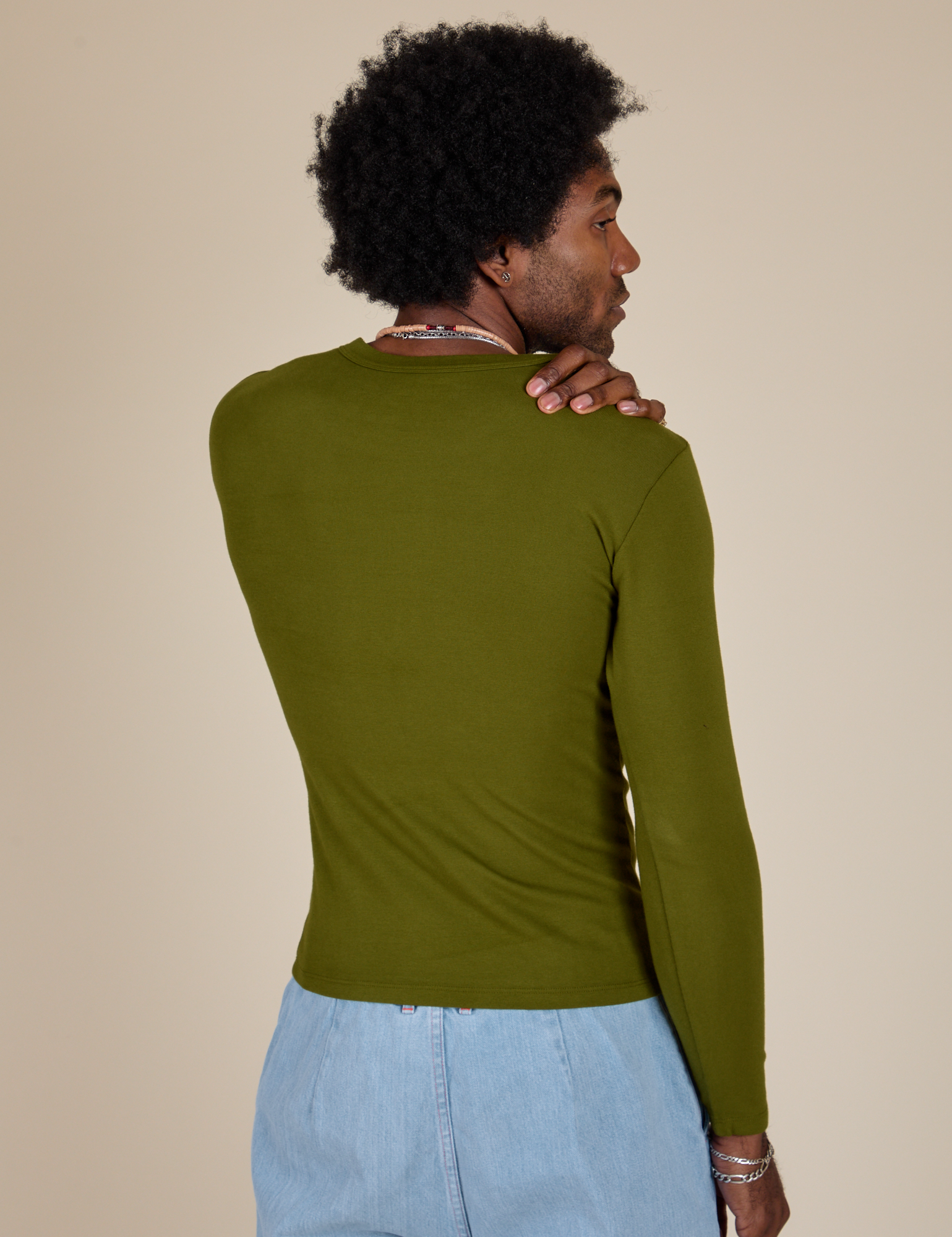 Long Sleeve Baby Tee - Summer Olive