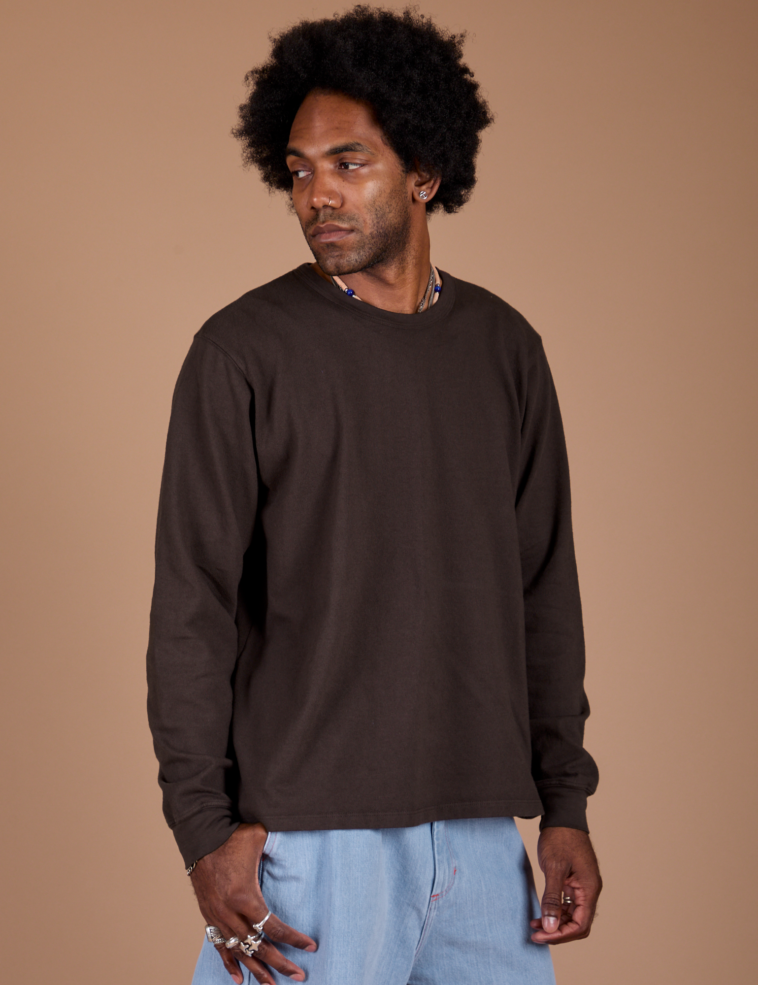 Long Sleeve Burly Tee - Espresso Brown