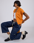 Pantry Button-Up - Creamsicle Orange