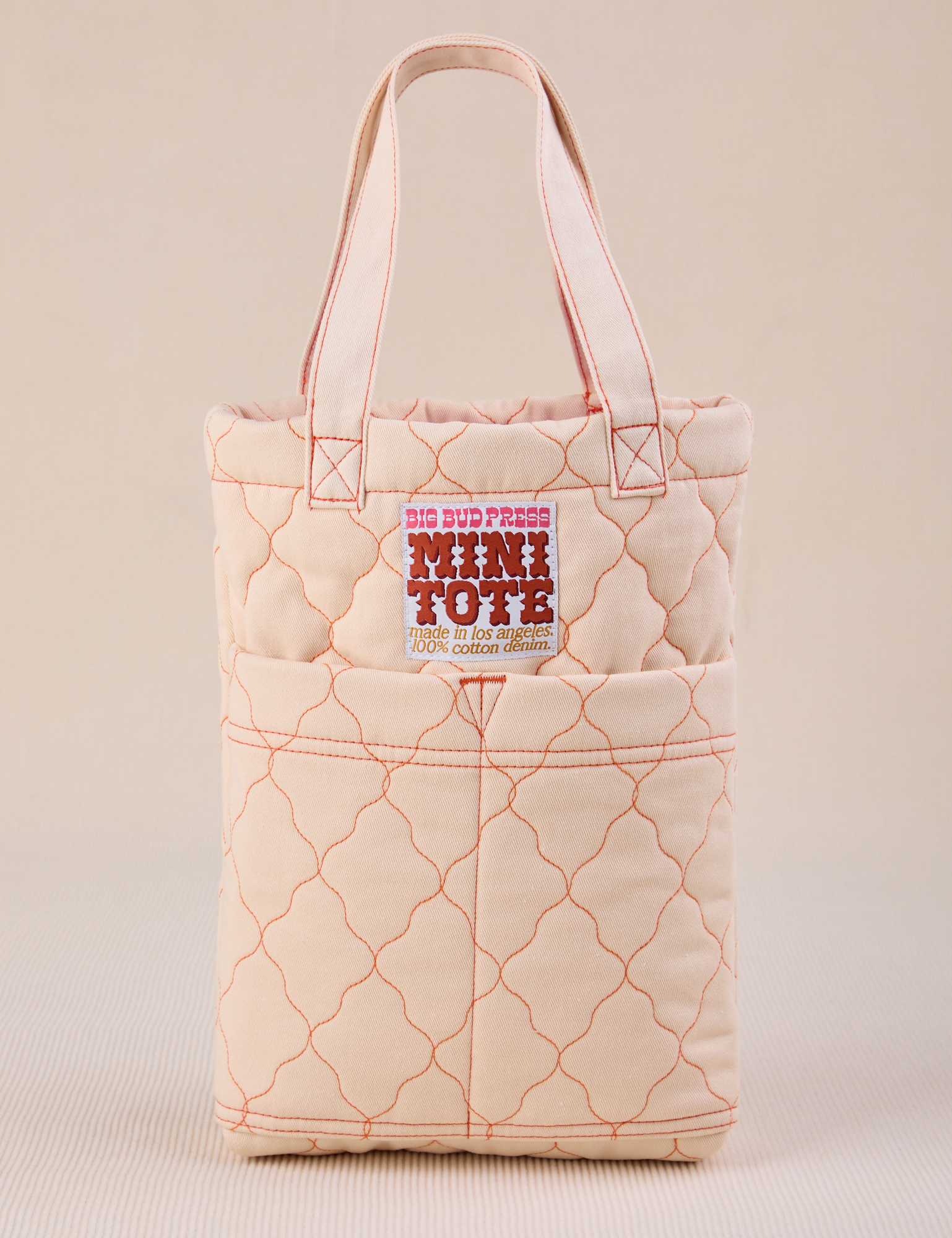 Quilted Mini Tote in Vintage Tee Off-White