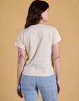 Organic Vintage Tee in Vintage Off White back view on Alex