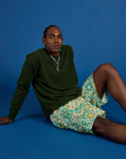 Longline Work Shorts - Spring Quilt Print