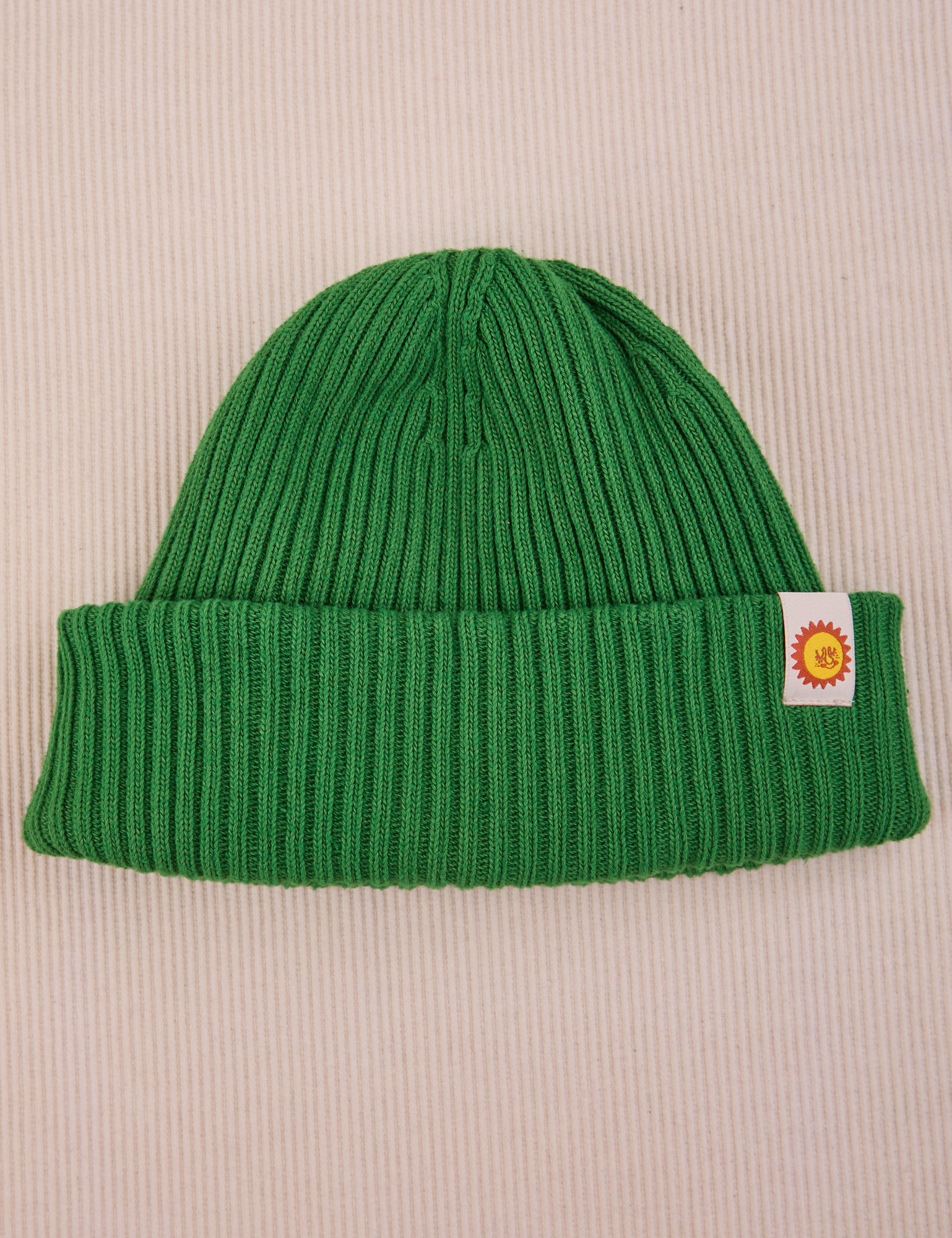 Ribbed Beanie in Forest Green