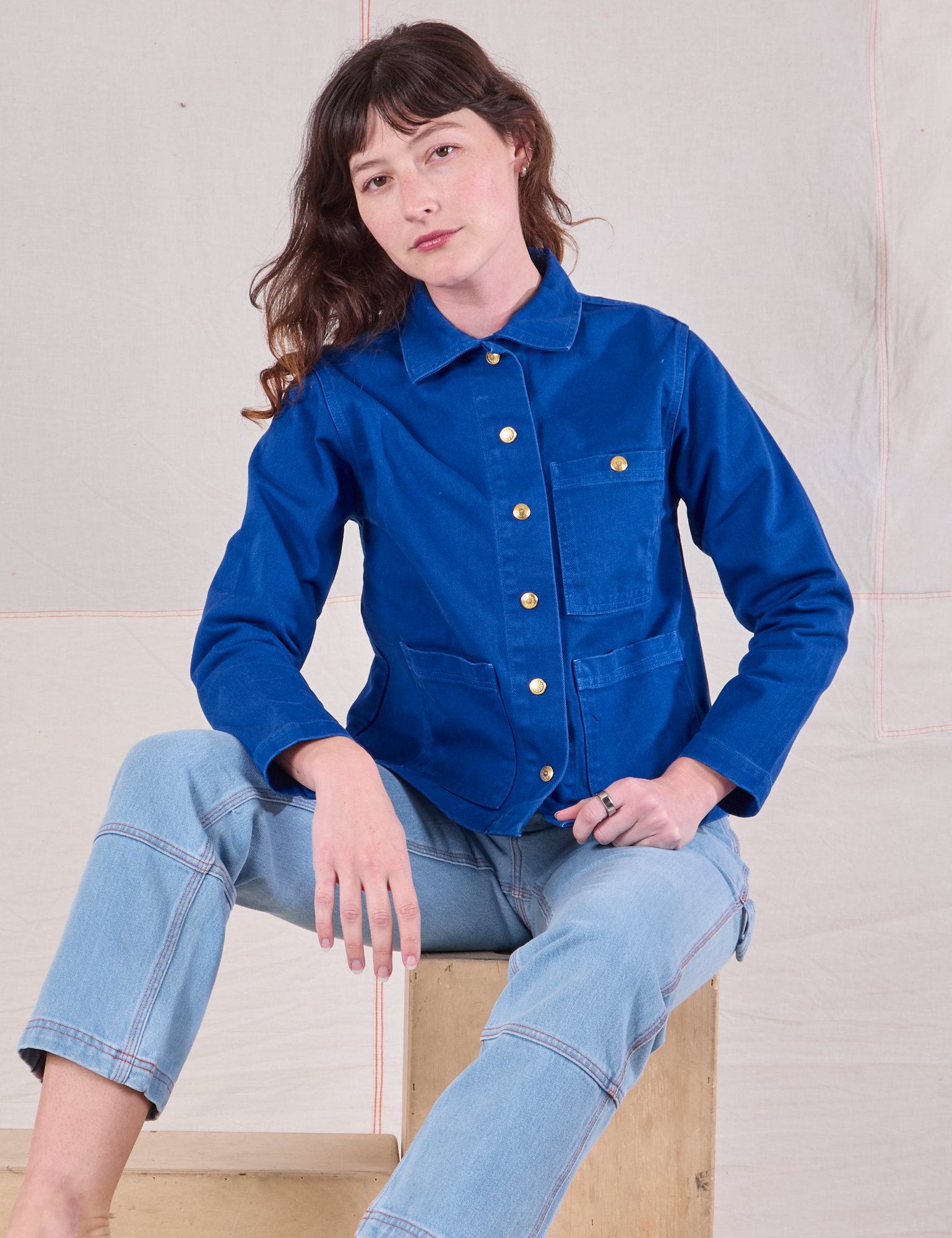 anuke 25SS Denim Work Jacket ブルー 38 ànuke online store