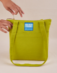 Over-Shoulder Zip Mini Tote in Gross Green