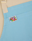 Full Denim Apron in Baby Blue close up