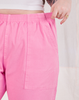 Action Pants in Bubblegum Pink front close up