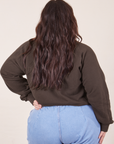 Back view of Heavyweight Crew in Espresso Brown on Ashley