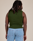 Muscle Tee in Evergreen back view on Demi