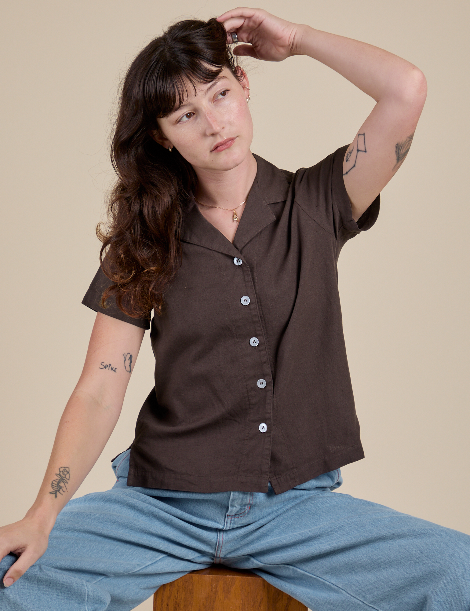 Pantry Button-Up - Espresso Brown