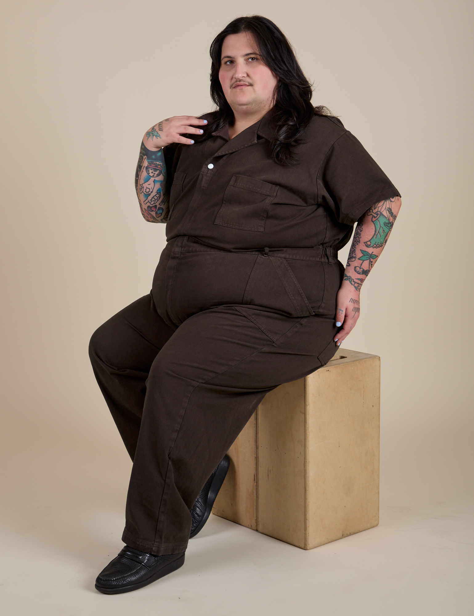 Short Sleeve Jumpsuit - Espresso Brown – BIG BUD PRESS