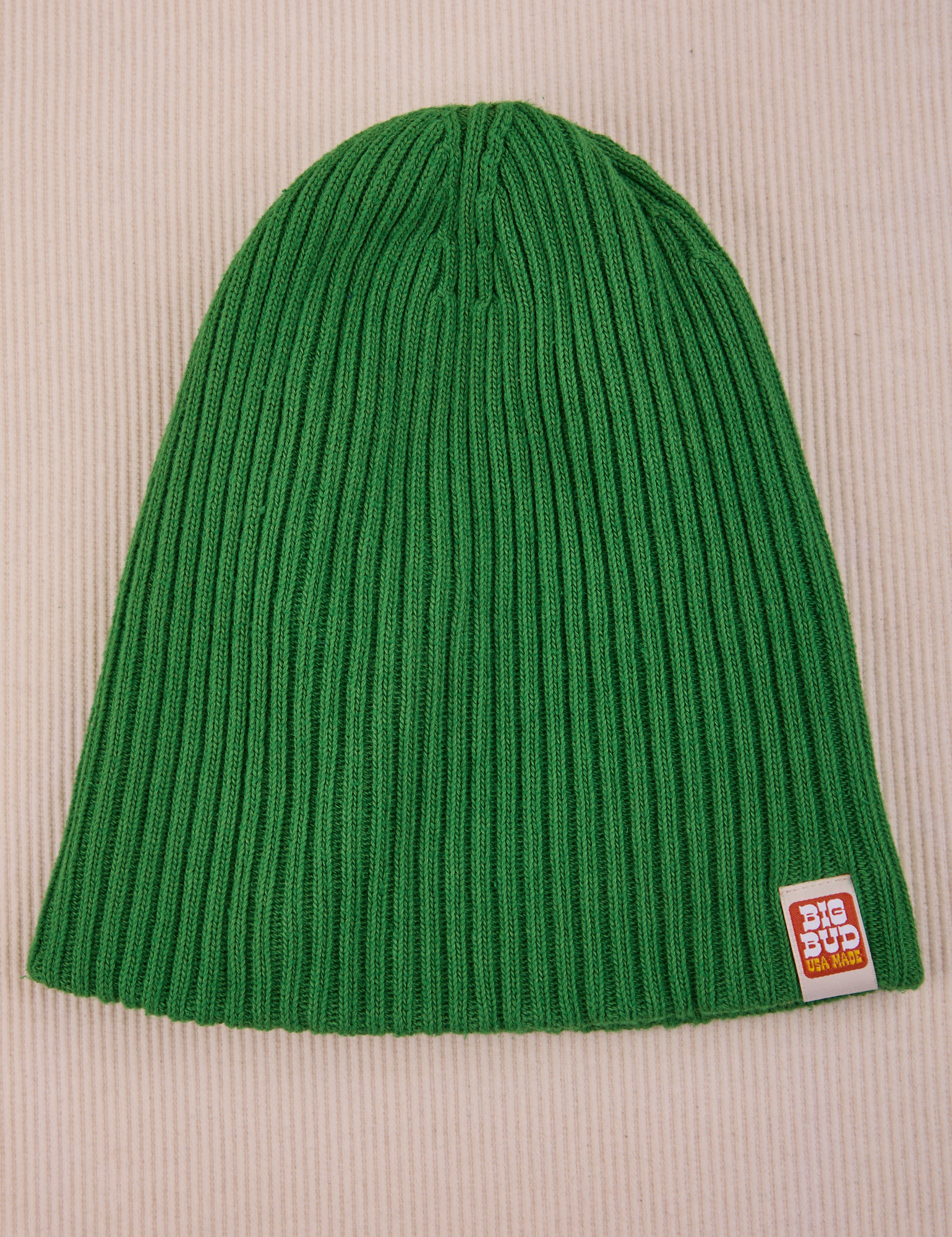 Ribbed Beanie in Forest Green