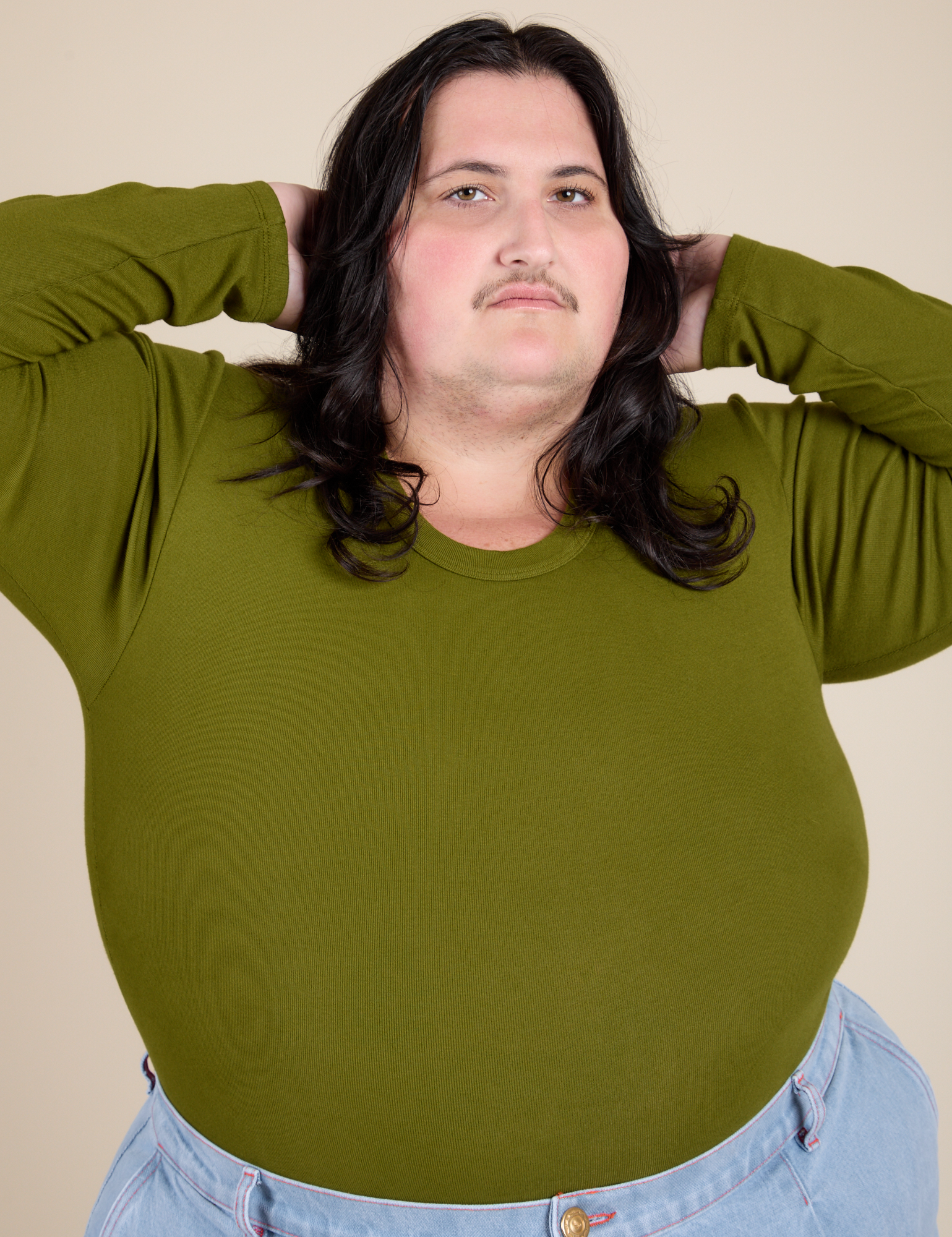 Long Sleeve Baby Tee - Summer Olive