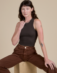 Racerback Tank - Espresso Brown