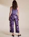 Magic Waters Drop Pocket Pants in Dark Lavender back view on Alex