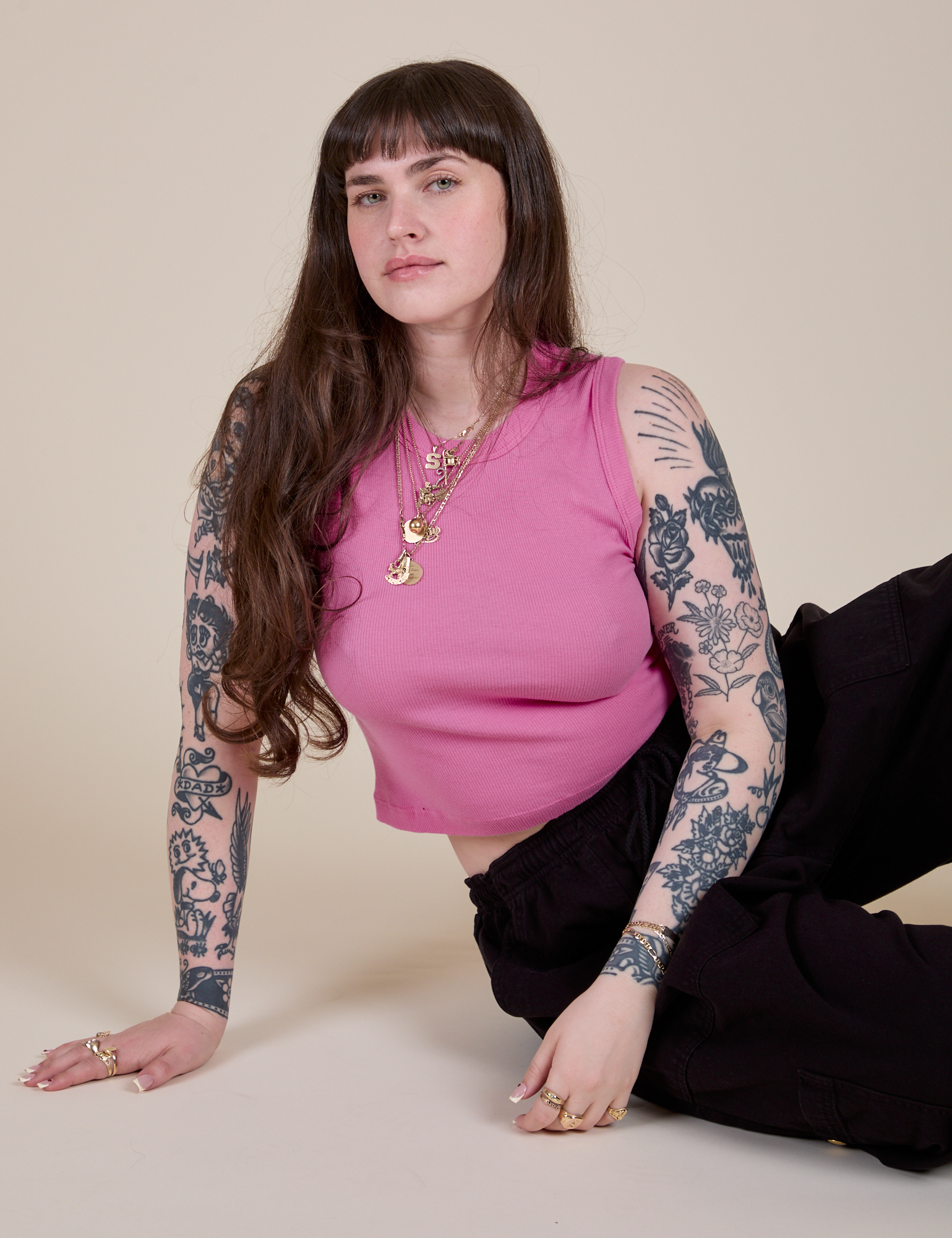 Muscle Tee in Bubblegum Pink on Sydney