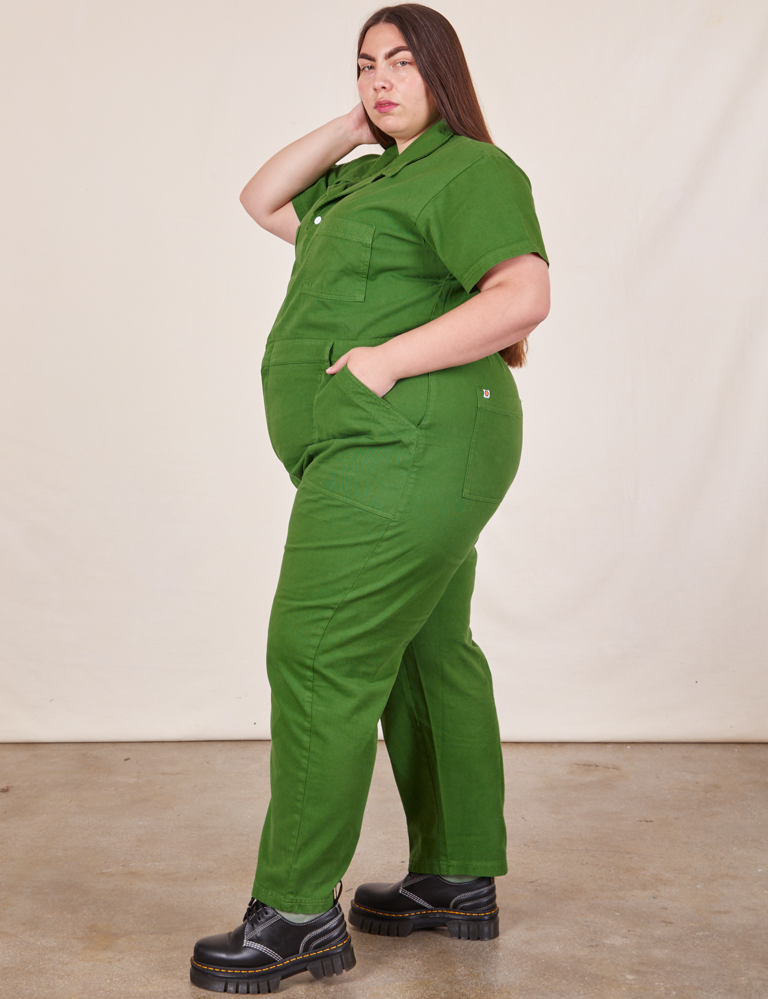 Ladies sales green jumpsuit